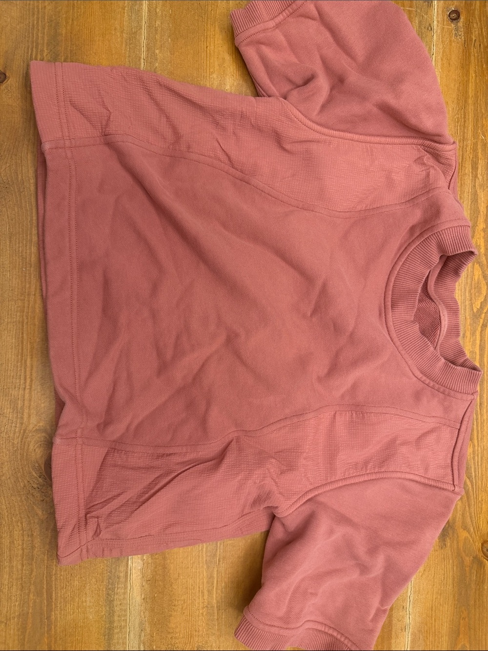 Lululemon Dusty Rose Short Sleeve Crewneck cropped shirt